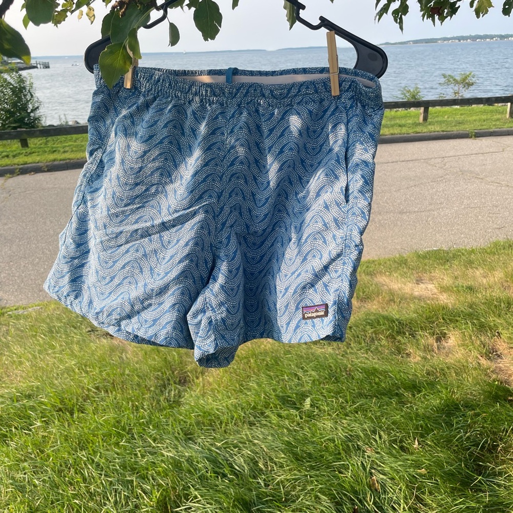 Patagonia Blue and White Baggies